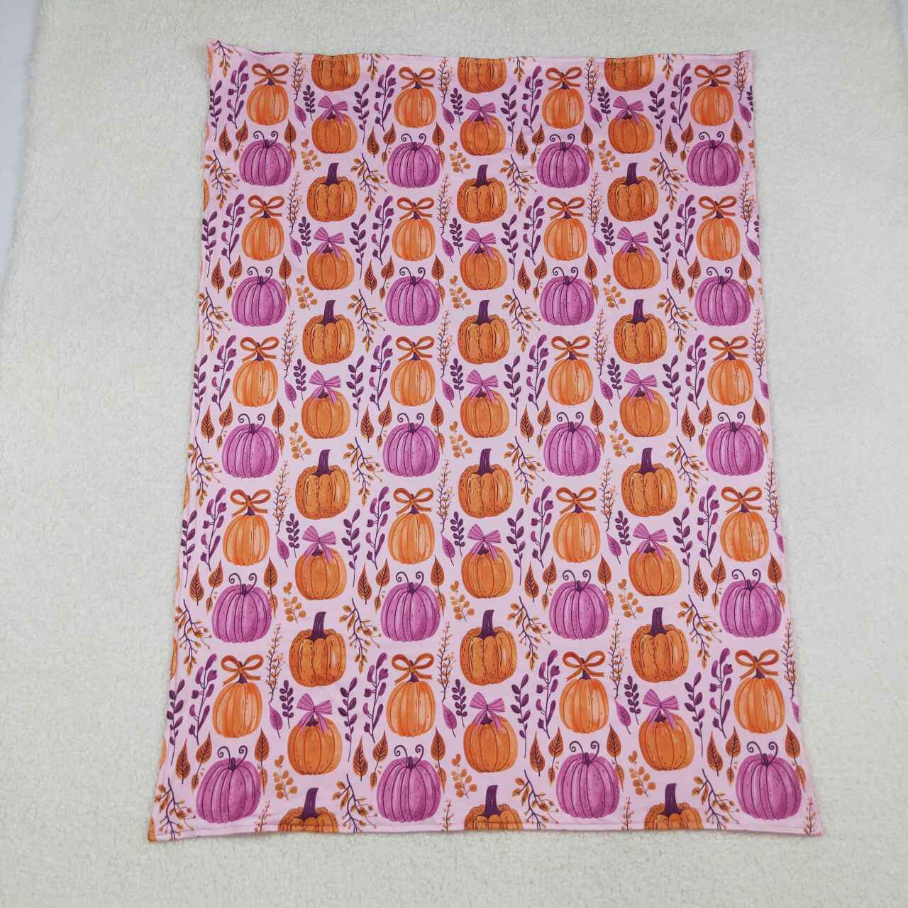 toddle kids fall pumpkins soft blanket