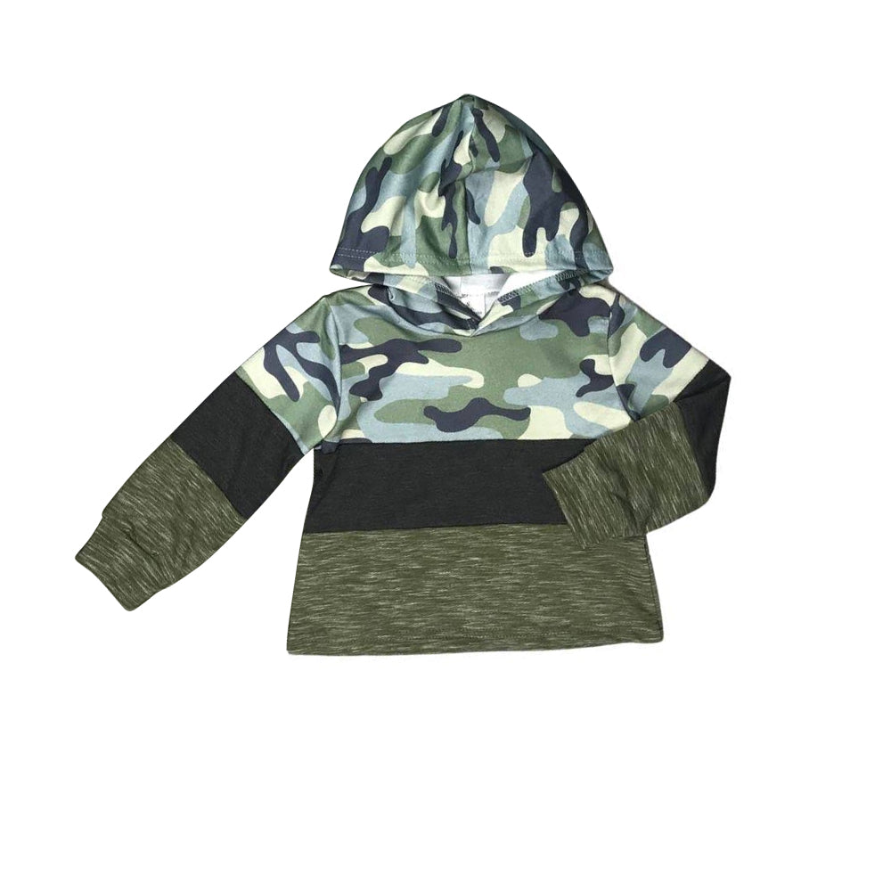 baby long sleeve camo hoodie top