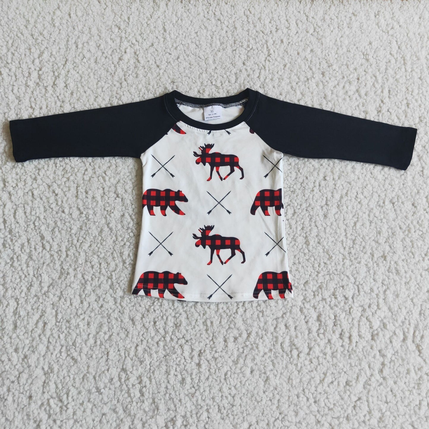 boy long sleeve reindeer top