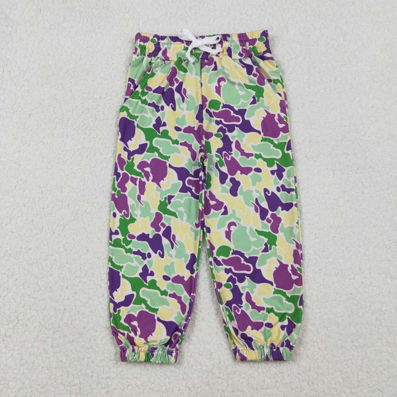 Baby boy Mardi Gras camo design yoga leggings pants