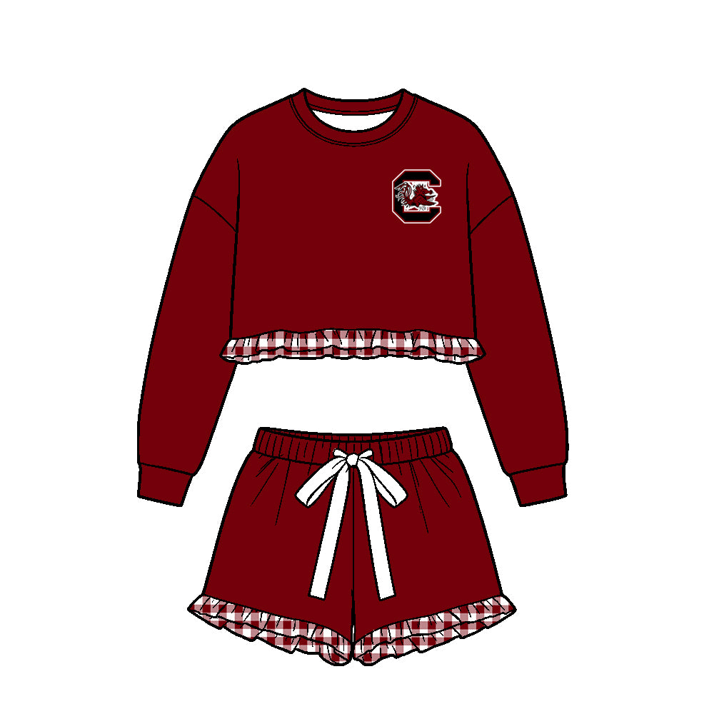 Kids long sleeve custom gamecocks team casual wear outfit wholesal factory price
