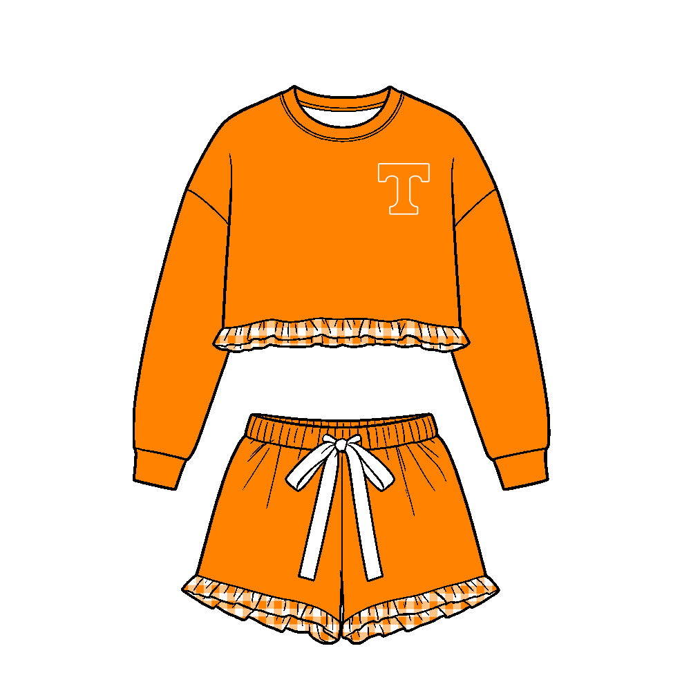 Kids long sleeve custom tennessee team casual wear outfit wholesal factory price