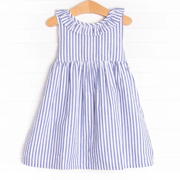 Baby girl blue stripes summer dress