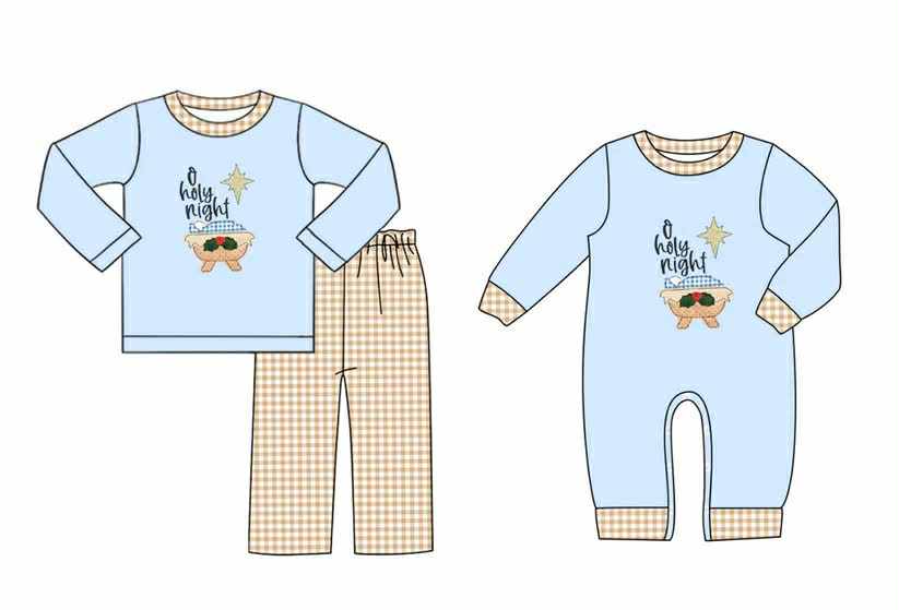 Toddle kids Christmas design matching outfit wholesale baby clothes