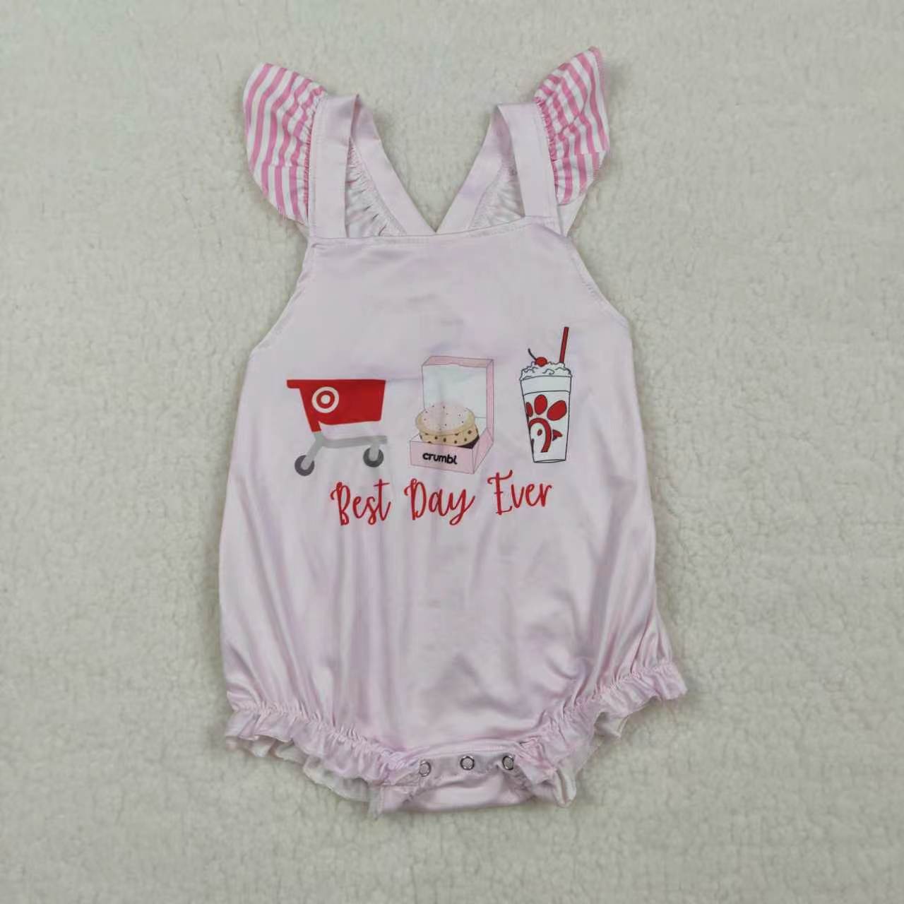 Best day ever top matching shorts girls summer outfit