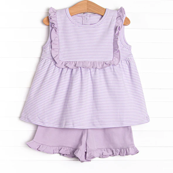 Baby girl stripes design summer style outfit