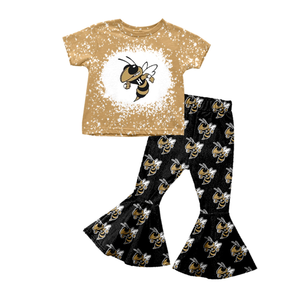baby girls short sleeve team clothing set