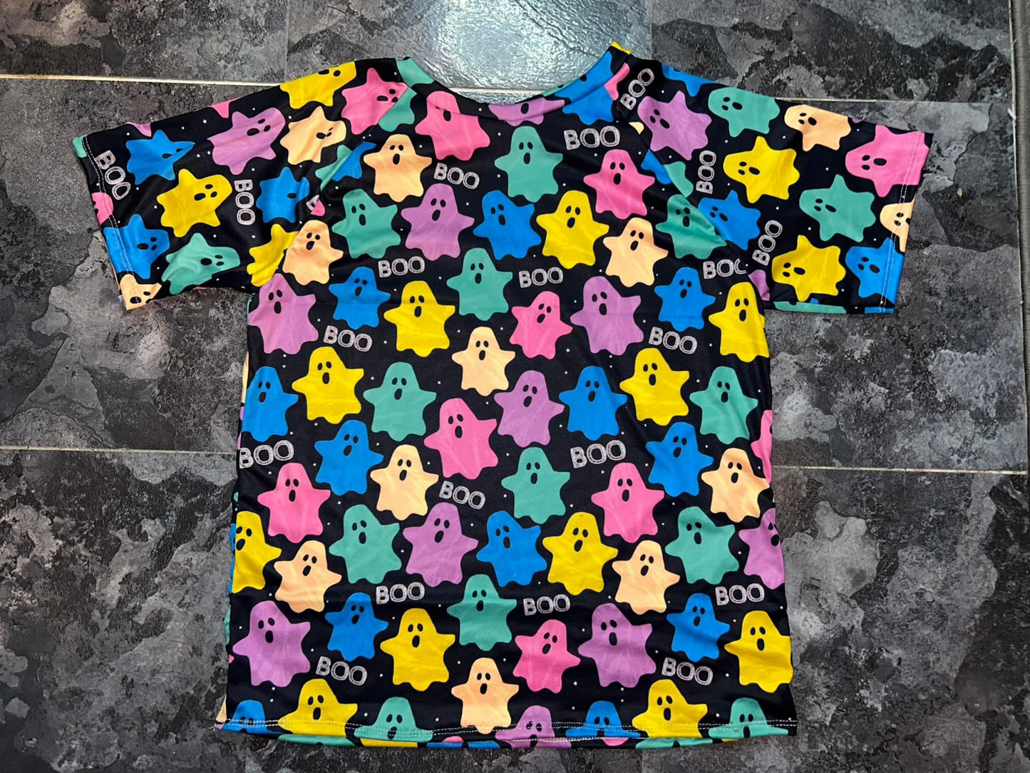 baby boy halloween ghost short sleeve shirt