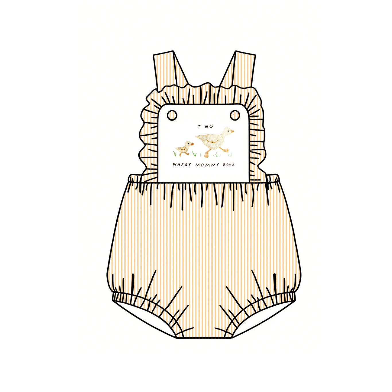 I go where mommy goes toddle girl summer romper