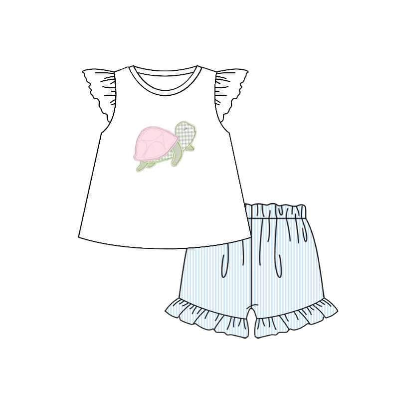 Infant baby girls sea turtle outfit