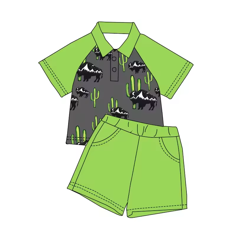 cowboy short sleeve farm cow polo shirt outfit