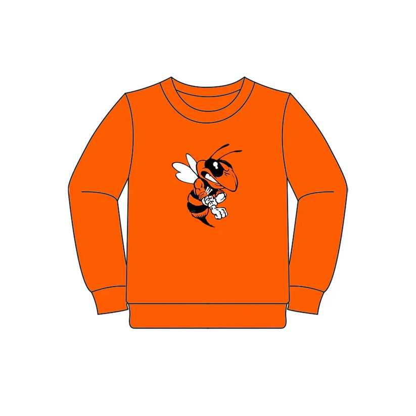 Kids custom team long sleeve pullover t- shirt