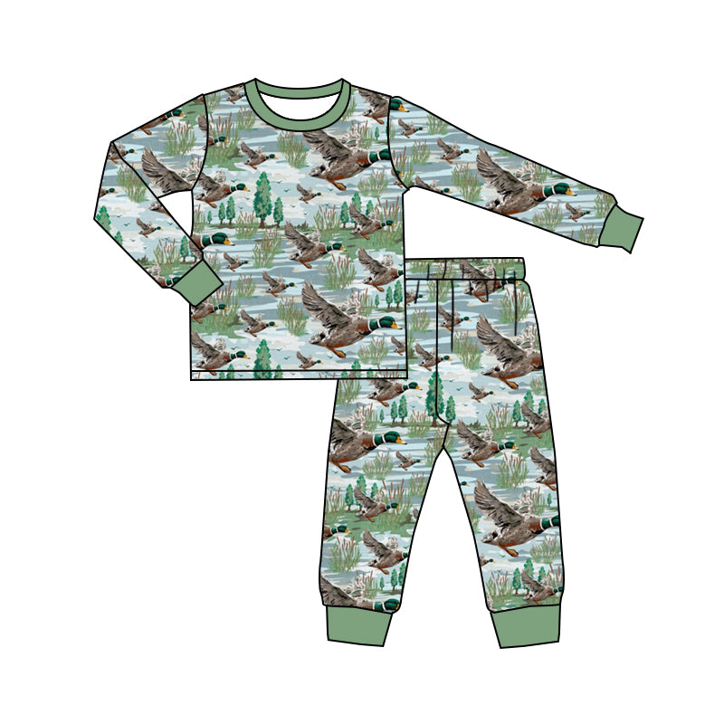 baby boy mallard duck long sleeve outfit