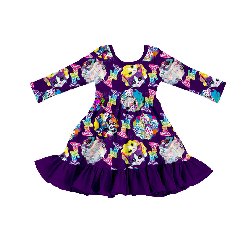 Baby girl long sleeve cartoon dress