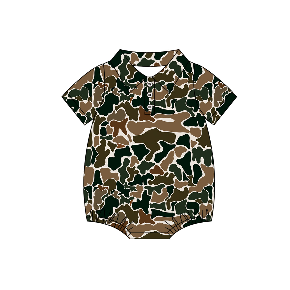 Toddle baby boy camouflage short sleeve tshirt romper