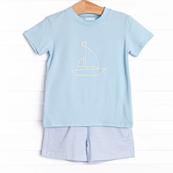 infant baby boy sailboat wholesale boutique outfit