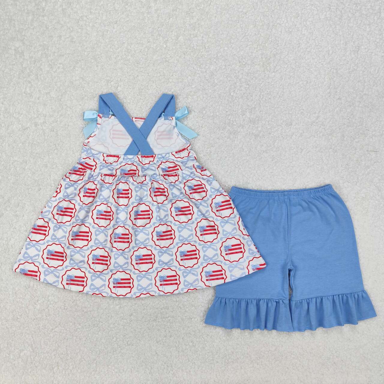 America flag toddle girls July 4th outfit