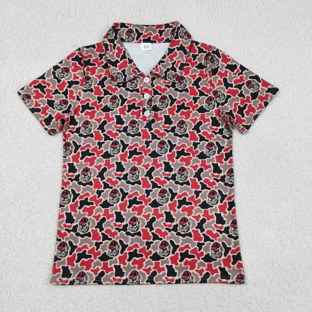 Adult man team print short sleeve pullover top