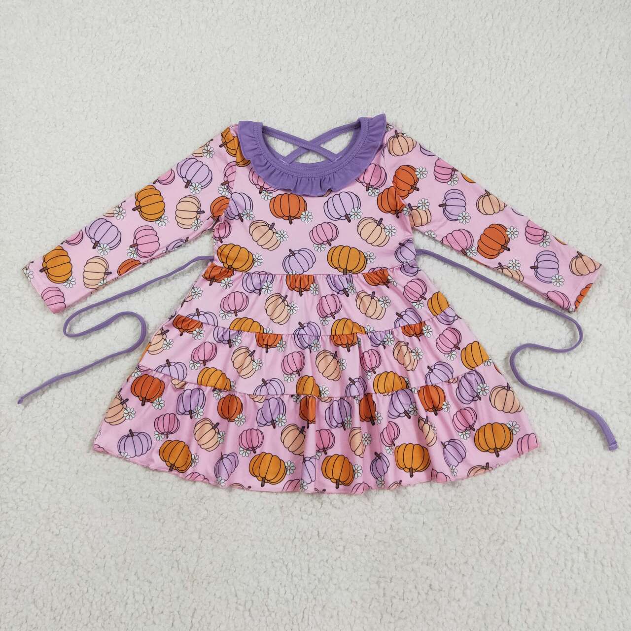 Toddle girls colorful pumpkin design dress