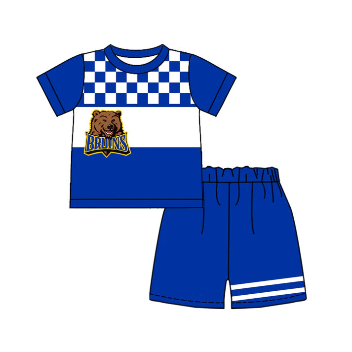 Custom team top matching shorts boy summer outfit