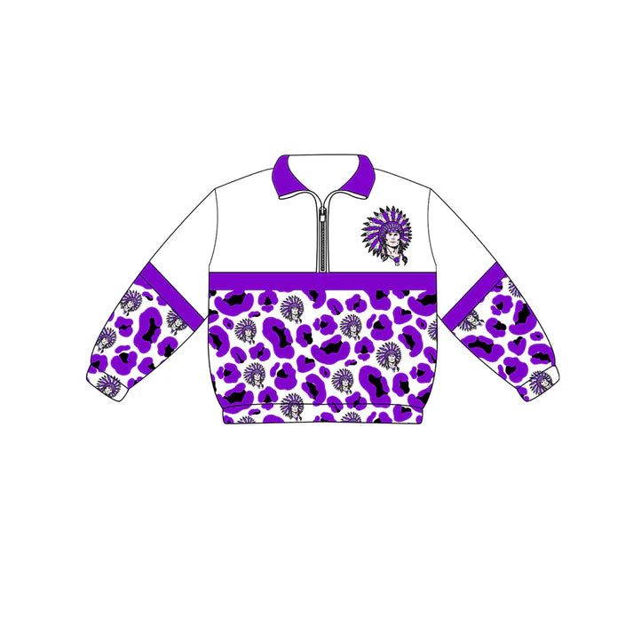 Kids team style long sleeve pullover top