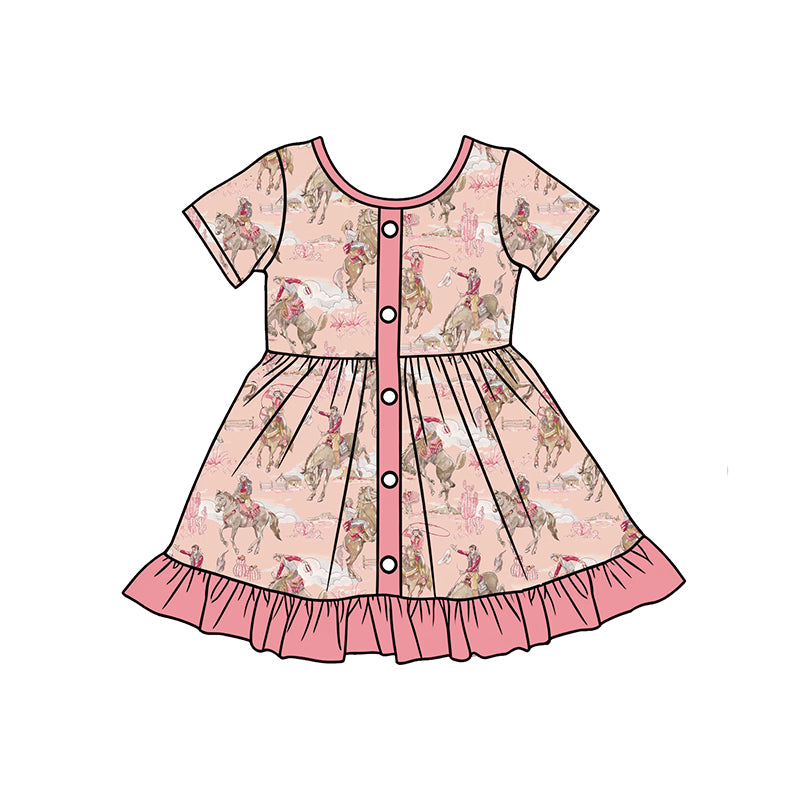 wholesale kids clothes custom western design dress
