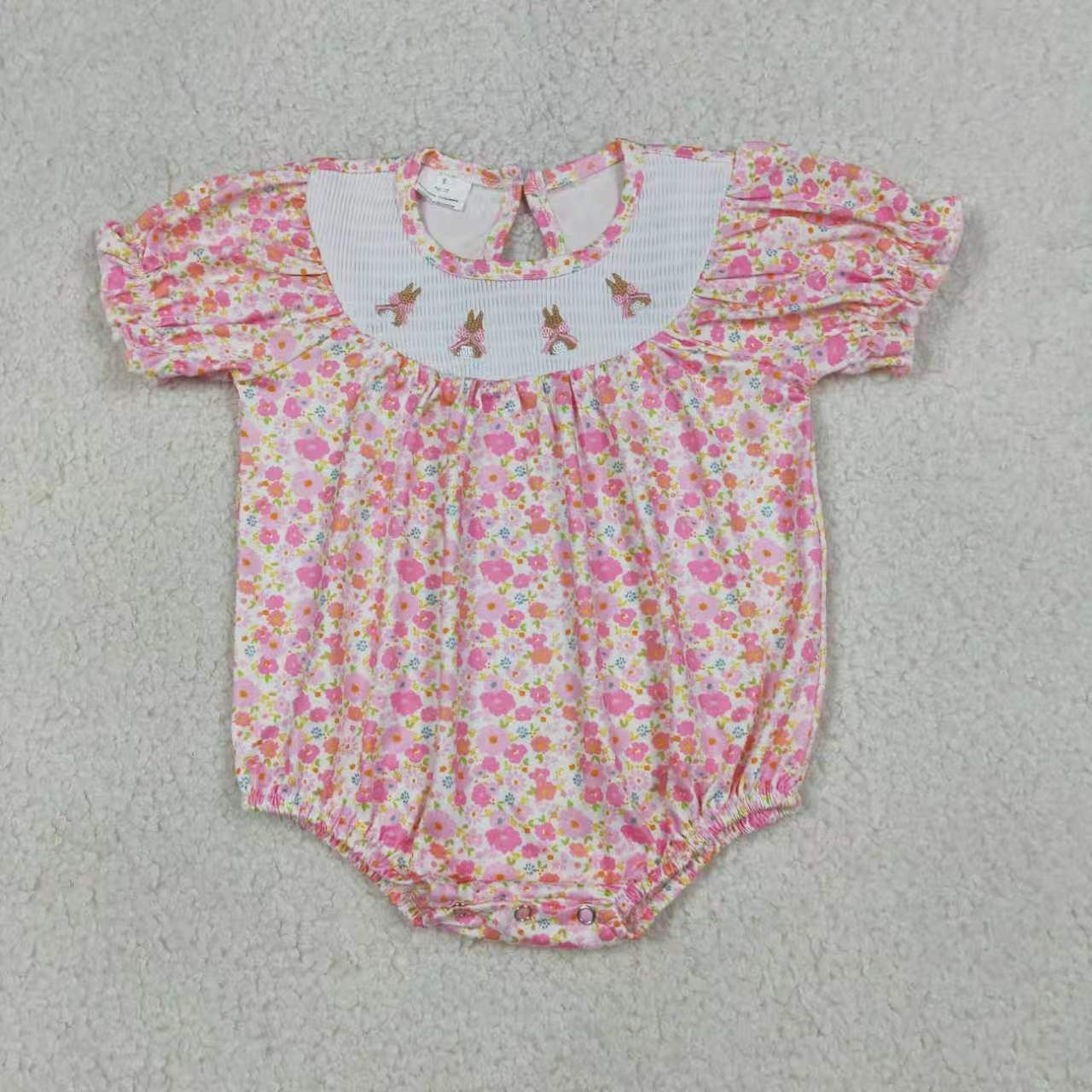 Easter bunny floral design toddle baby girls dress