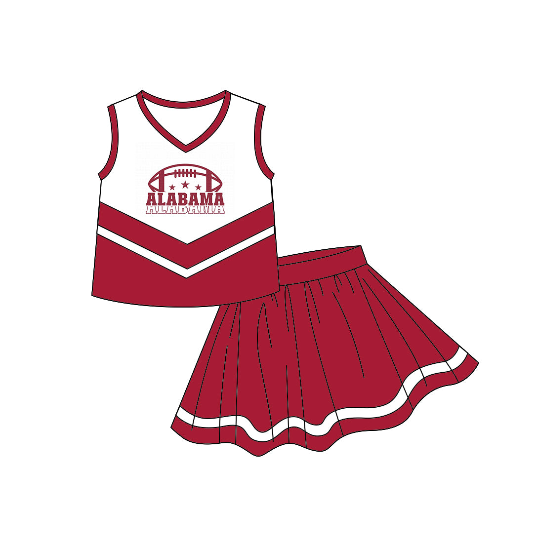 baby girls elephant print cheer skirt outfit