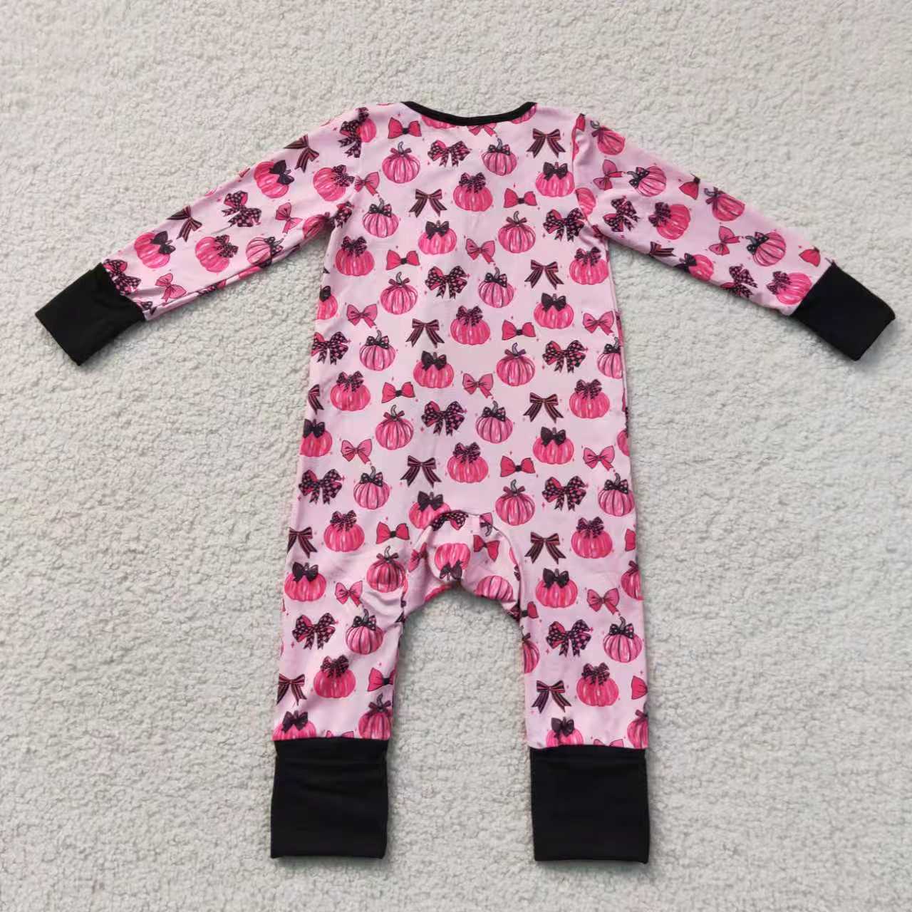 Fall pumpkin long sleeve top matching pants girls fall outfit