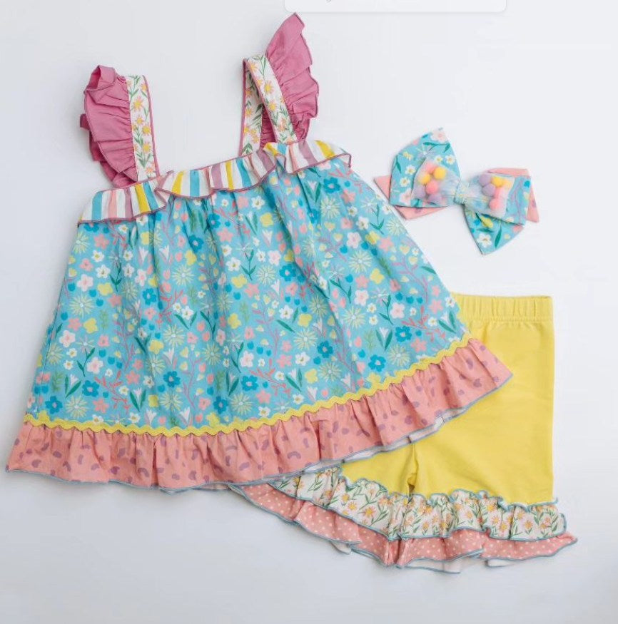 wholesale girls floral boutique set