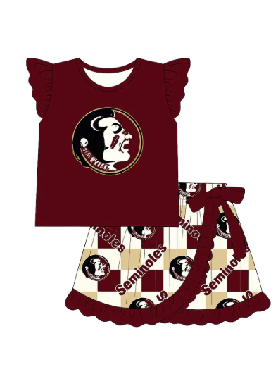 toddle girls cheer team skirt set