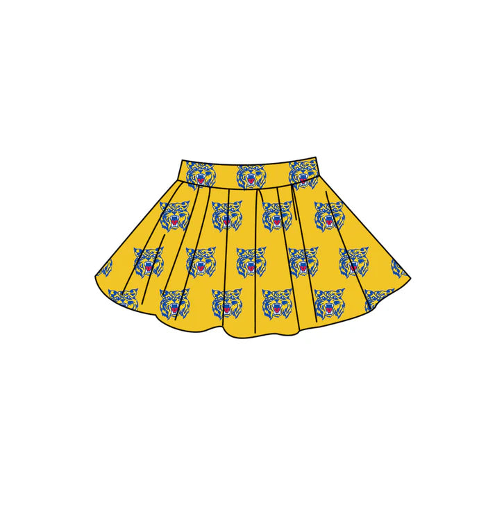 Adult custom team print summer skorts add shorts inside