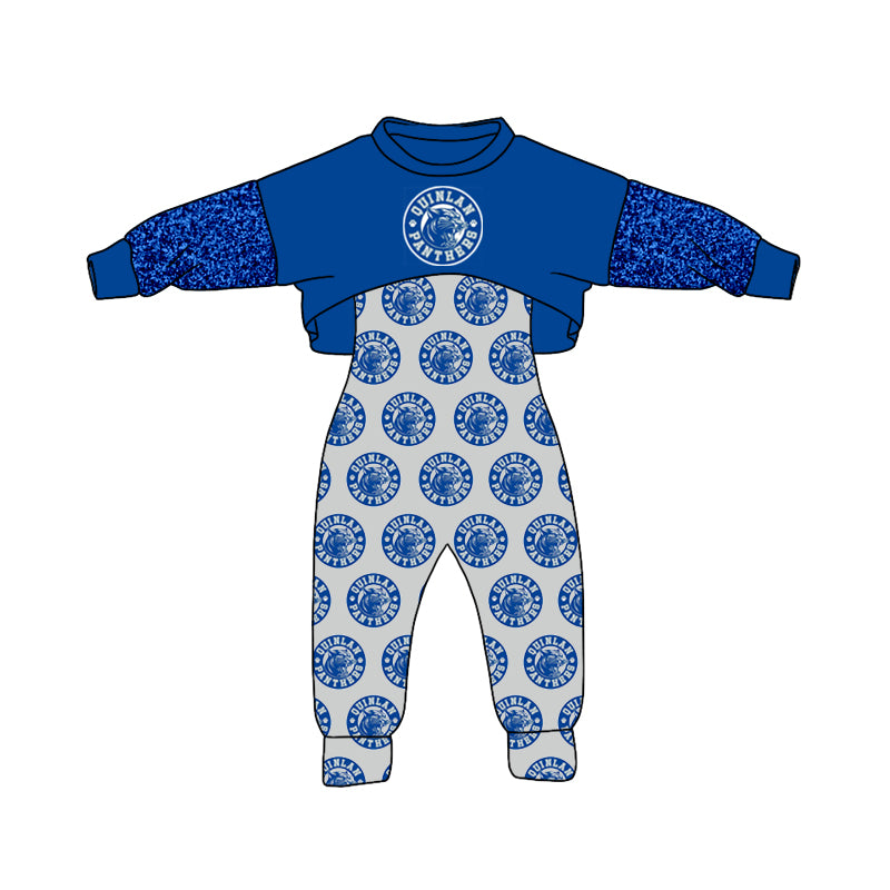 toddle girls game day team top suspender clothes set