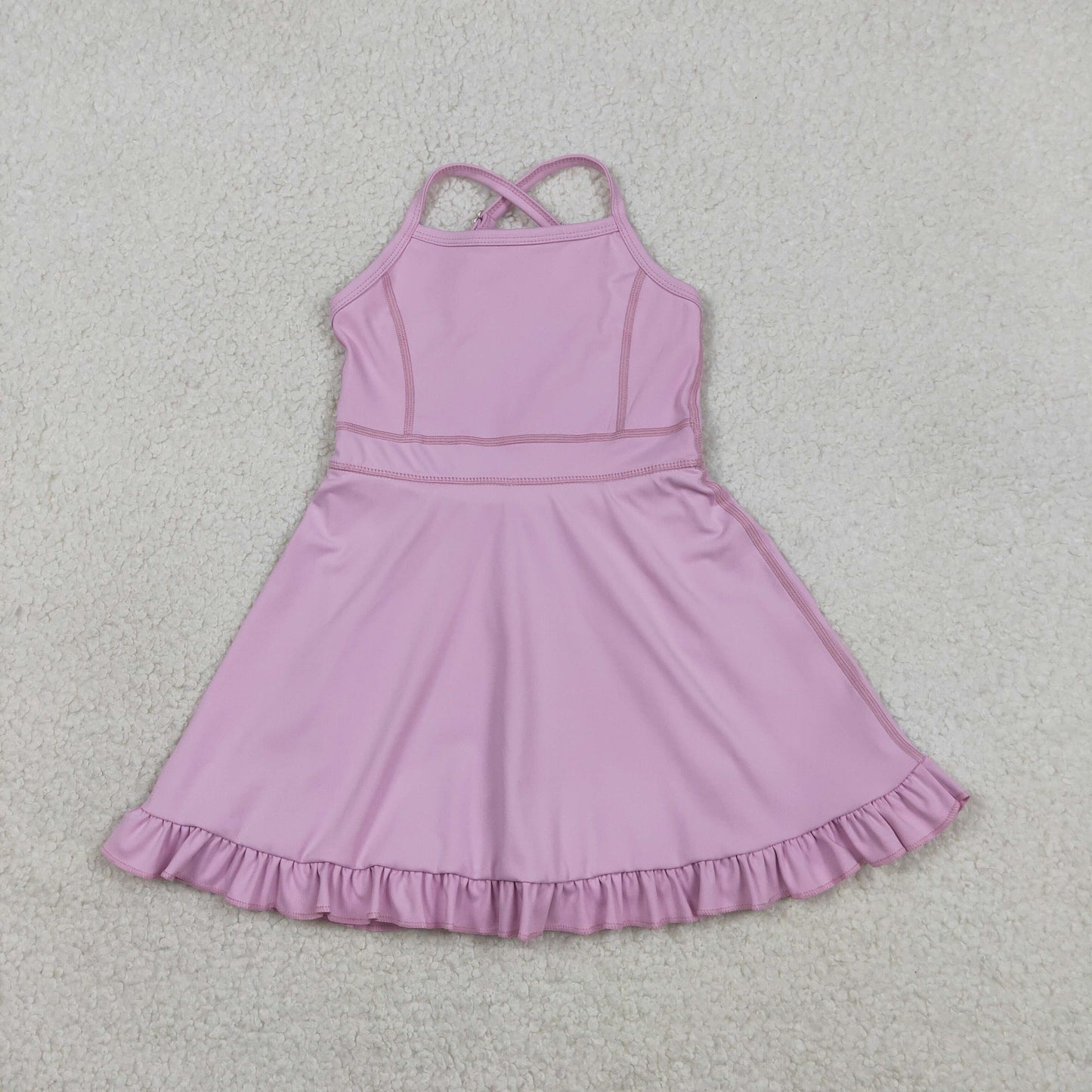 Sky blue color design girls yoga dress