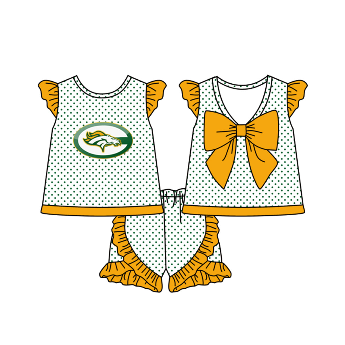 baby girls custom team design outfit