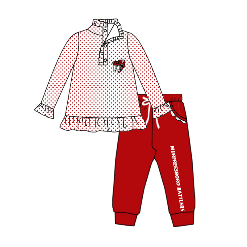 baby girl long sleeve college team design clothes