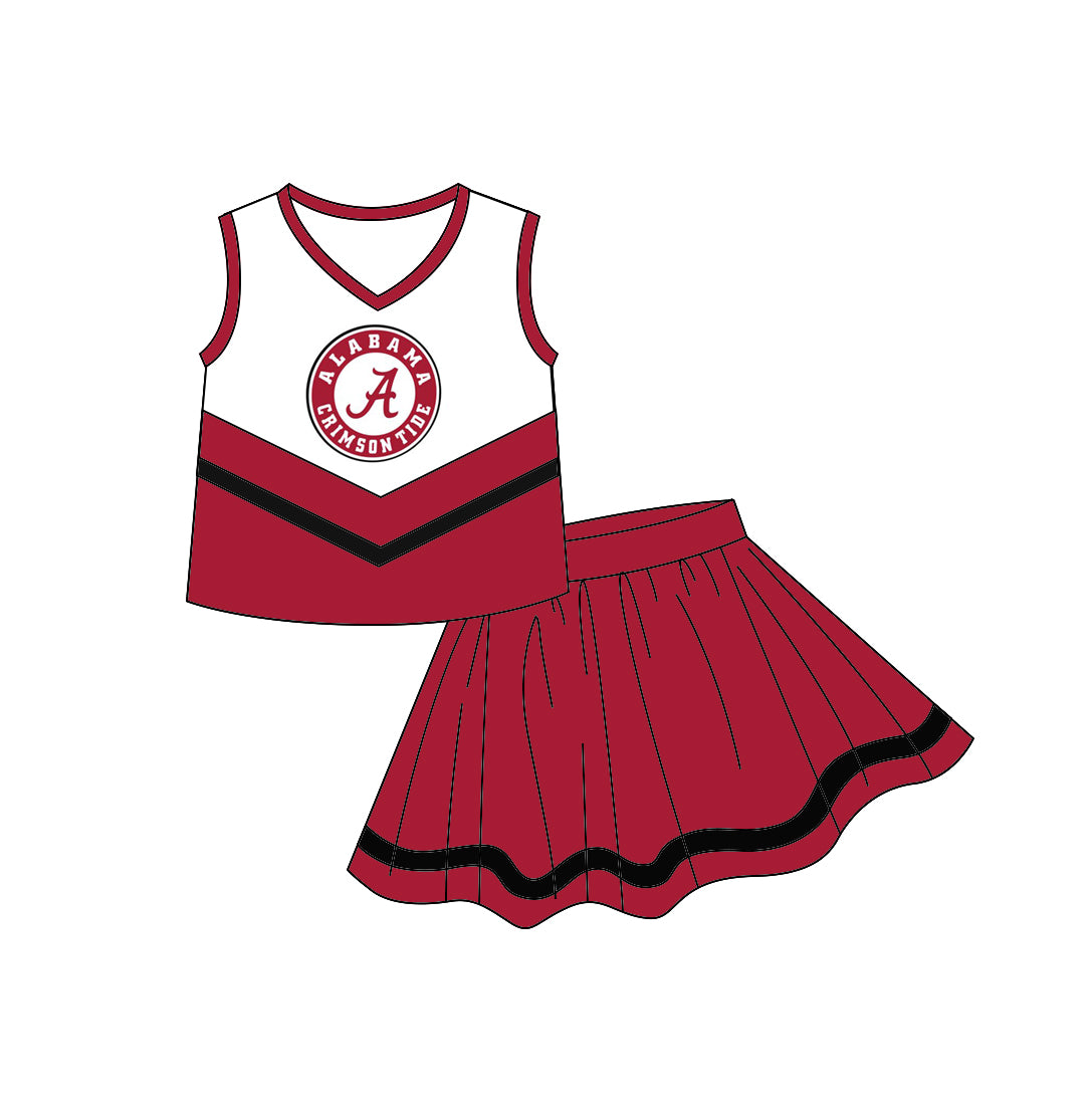 baby girls elephant print cheer skirt outfit