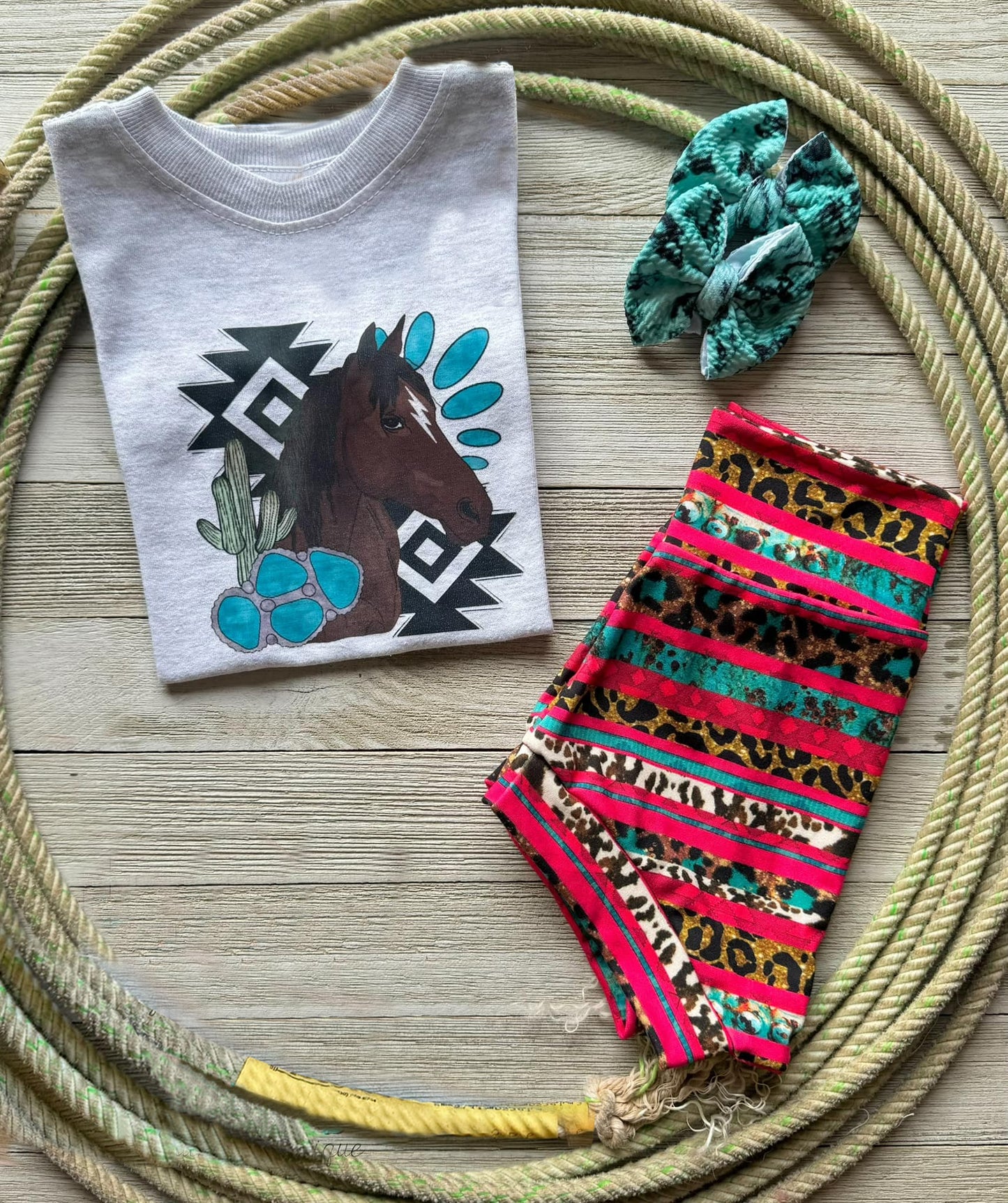 infant toddle girls western horse bummie set preorder