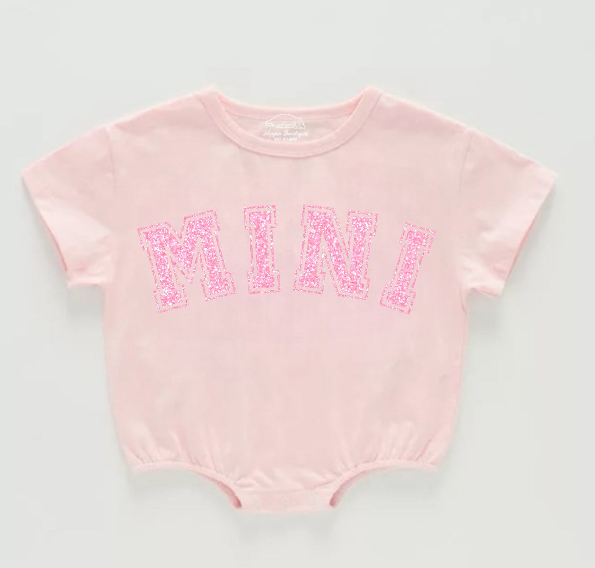 Mini letter kids short sleeve romper