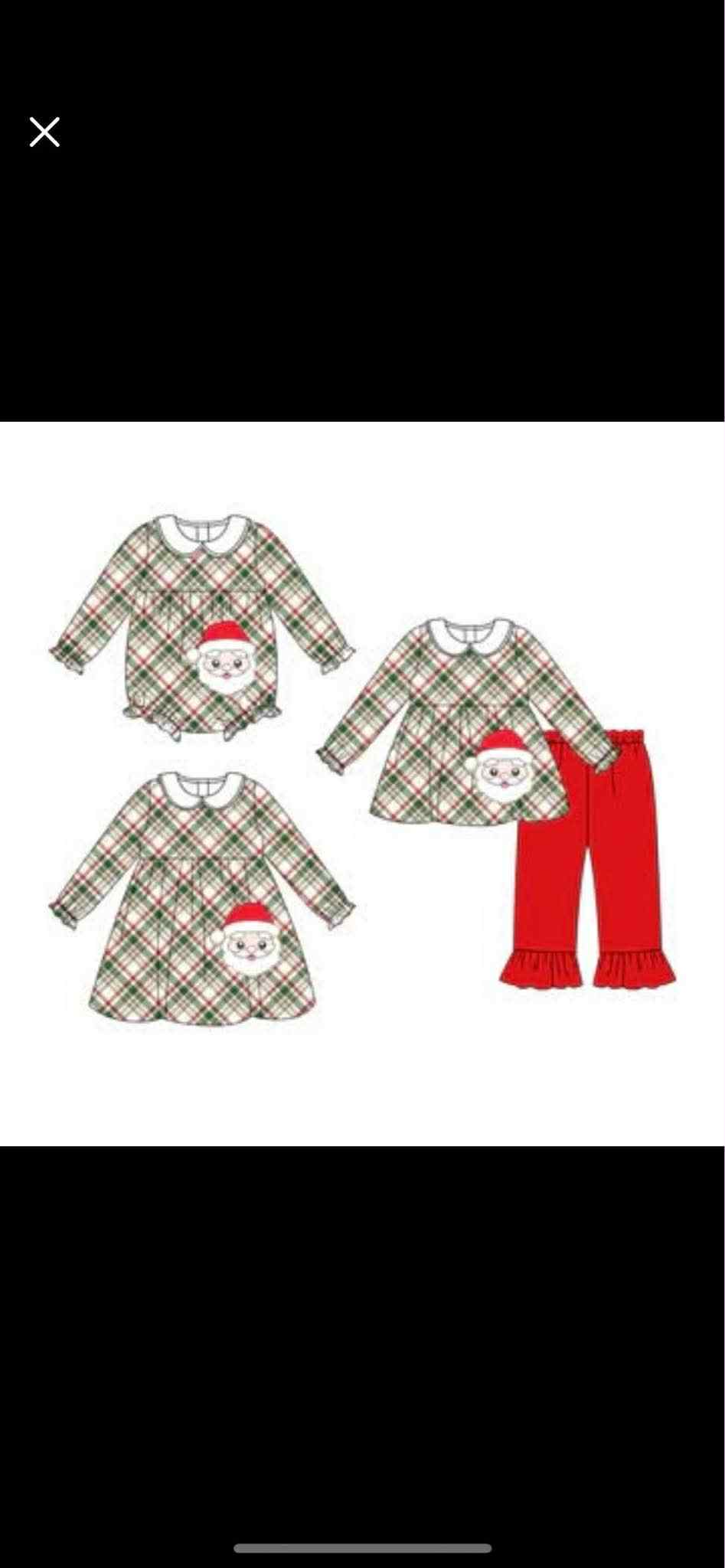 Christmas design matching outfit wholesal factory price