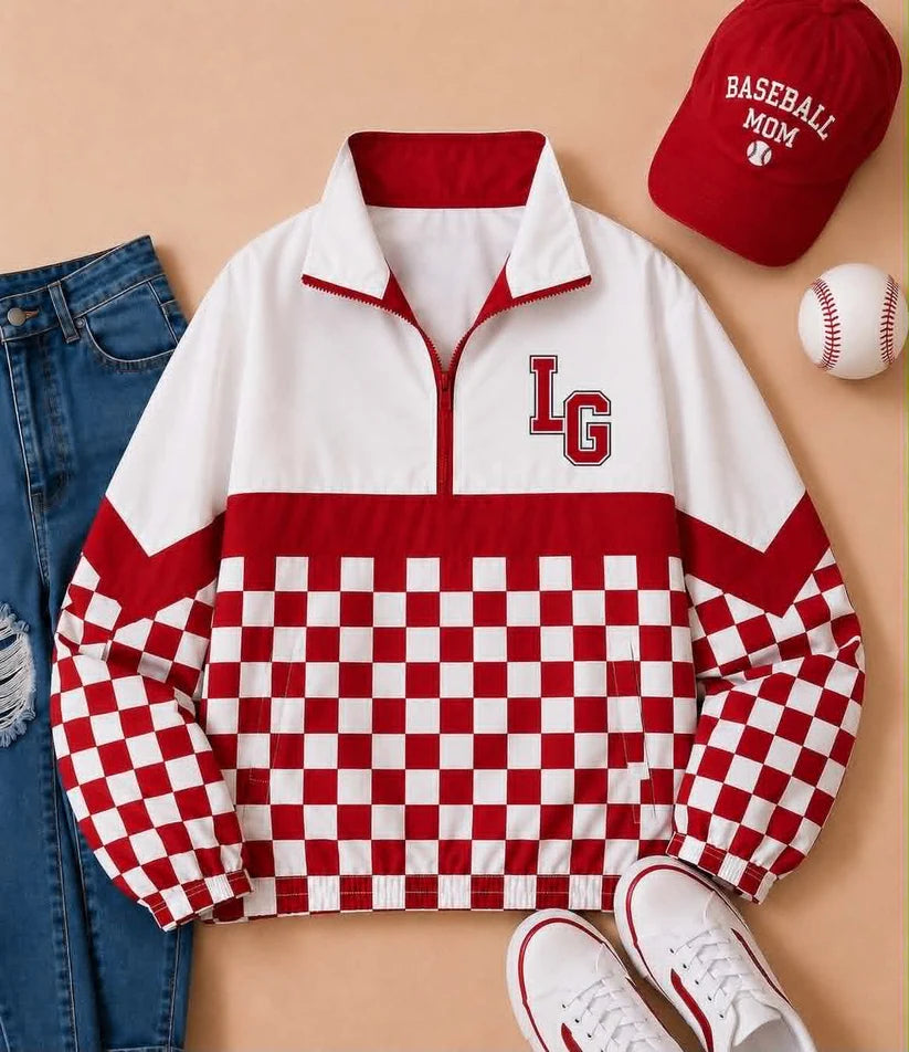 Kids custom team print long sleeve pullover top