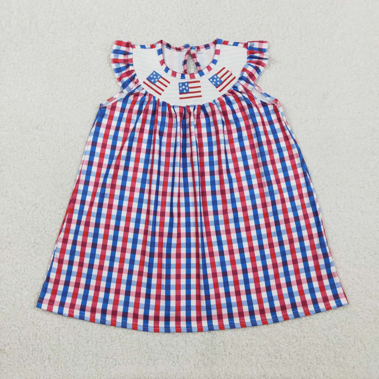 Toddle girls America flag smocked dress
