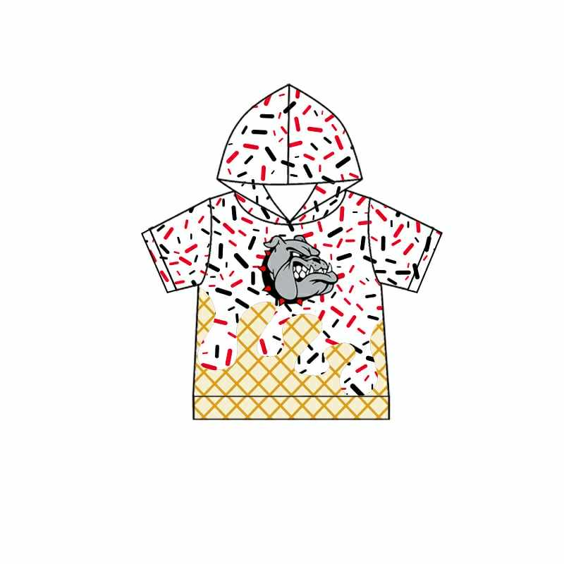 baby boy short sleeve team hoodie top