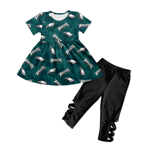baby girl eagles team design outfit