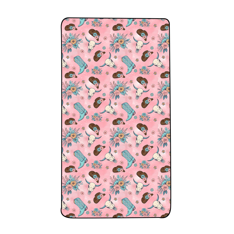 infant baby cowgirl wholesale western floral bed sheet