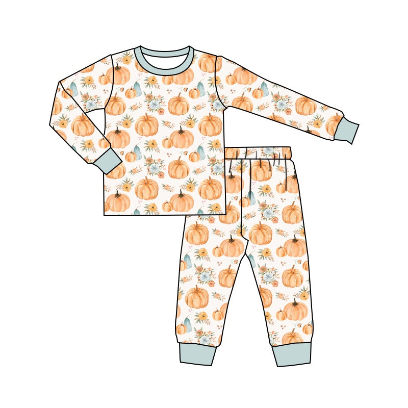 wholesale baby kids floral pumpkin clothes