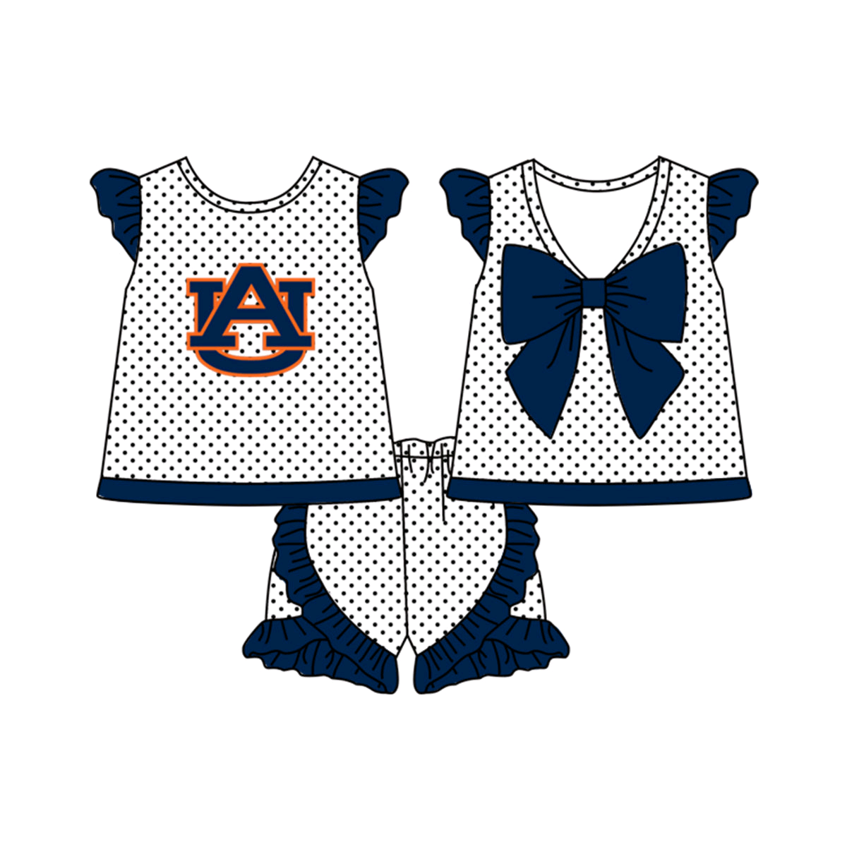 baby girl team design outfit