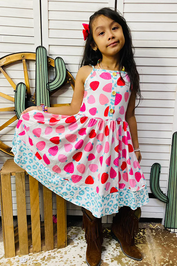 baby girls strawberry boutique dress