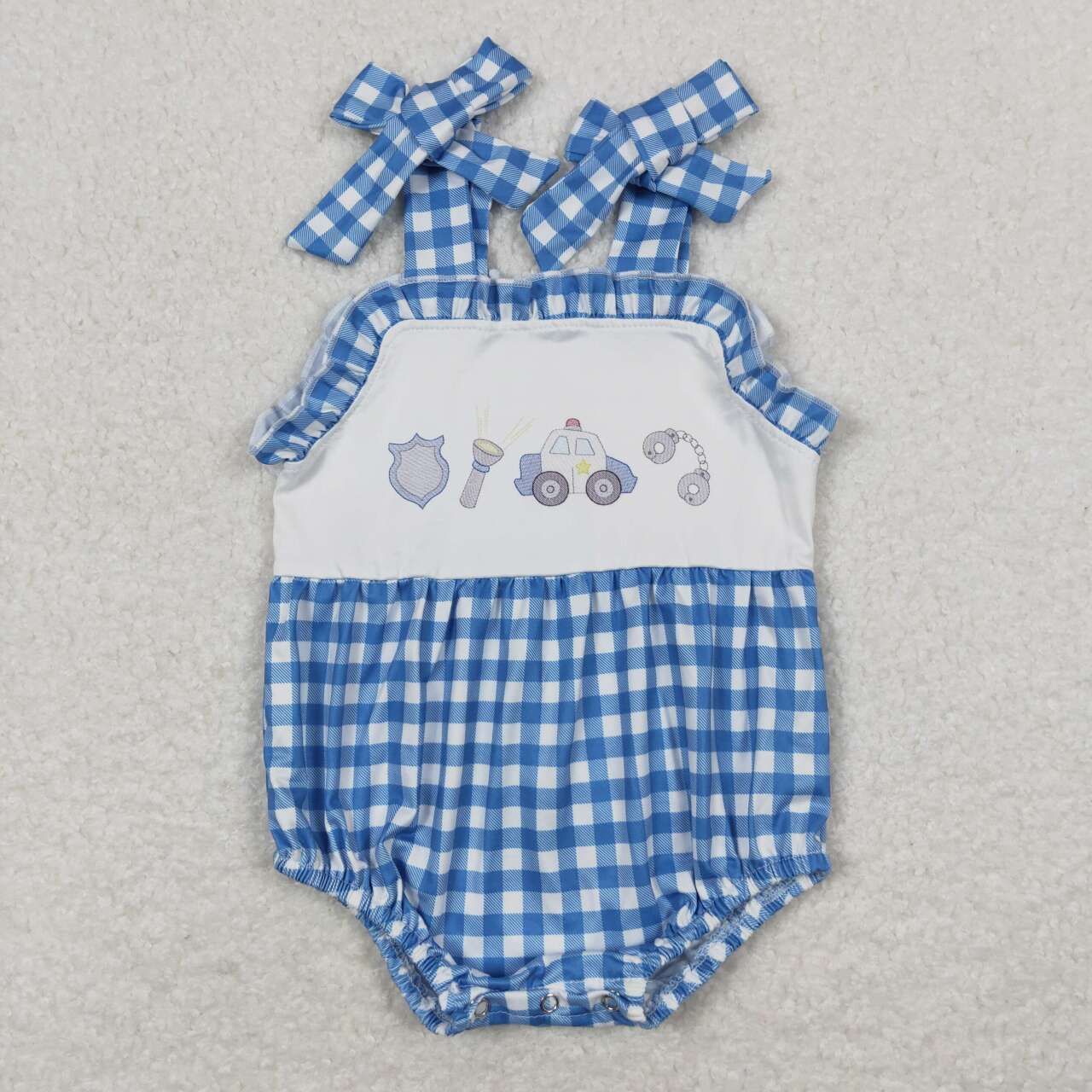 toddle baby girl police design romper