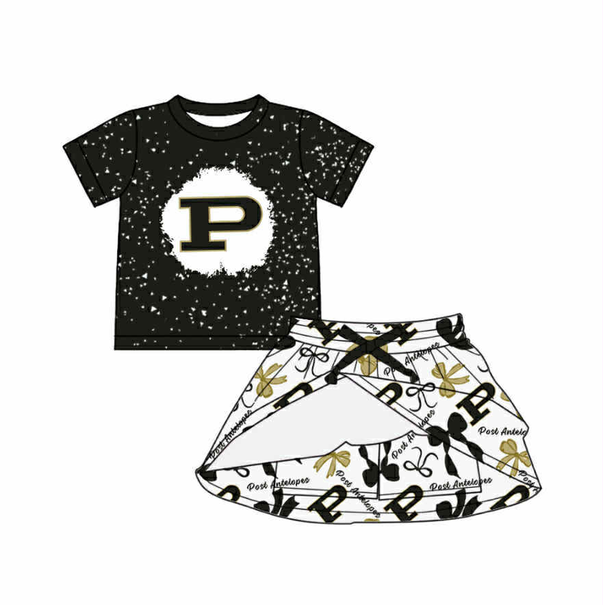 toddle girls cheer team skirt set